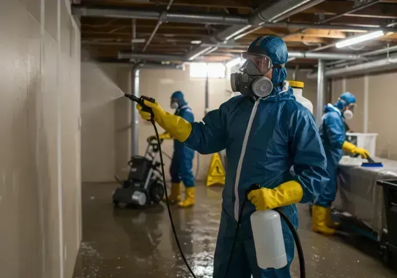 Basement Sanitization and Antimicrobial Treatment process in Valhalla, NY